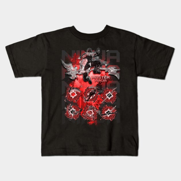 Ninja Gaiden Master ninja Kids T-Shirt by syanart